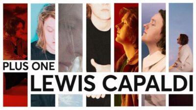 A montage of images showing Lewis Capaldi album and single art