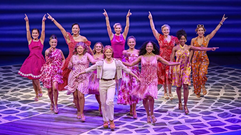 Cast of Mamma Mia! the Musical performing on stage as show comes to The O2 Belfast